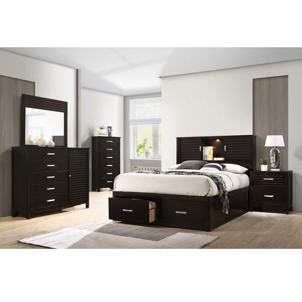 Rent to Own Elements International 7Piece Dalton Queen Bedroom Set at